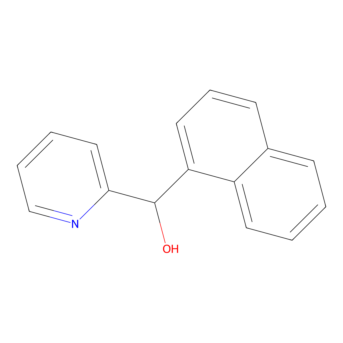 Naphthalen-1-yl(pyridin-2-yl)methanol molecular structure, CAS 113631-11-1