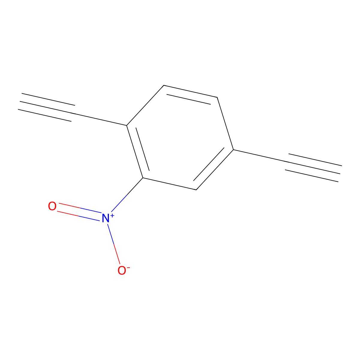 1,4-Diethynyl-2-nitrobenzene molecular structure, CAS 113639-27-3