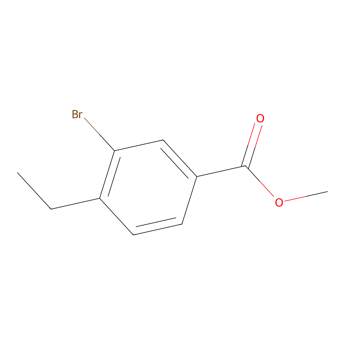 Methyl 3-bromo-4-ethylbenzoate molecular structure, CAS 113642-05-0