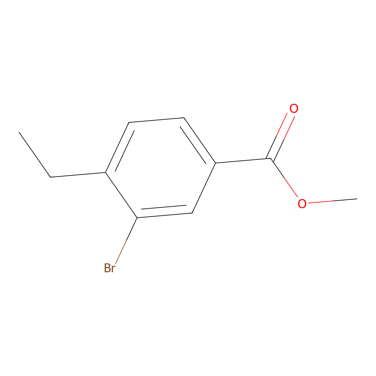 Methyl 3-bromo-4-ethylbenzoate molecular structure, CAS 113642-05-0