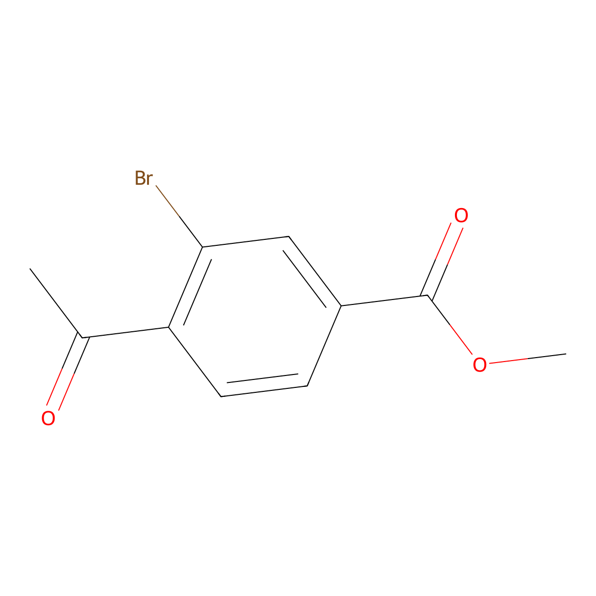 Methyl 4-acetyl-3-bromobenzoate molecular structure, CAS 113642-06-1