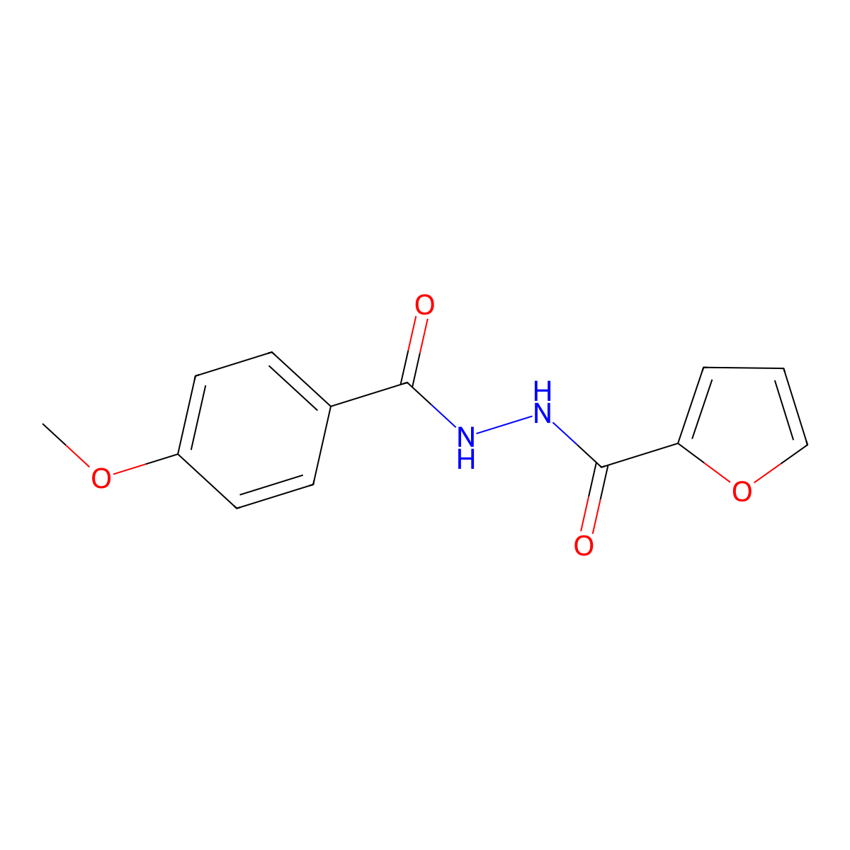 N'-(4-methoxybenzoyl)furan-2-carbohydrazide molecular structure, CAS 113643-86-0