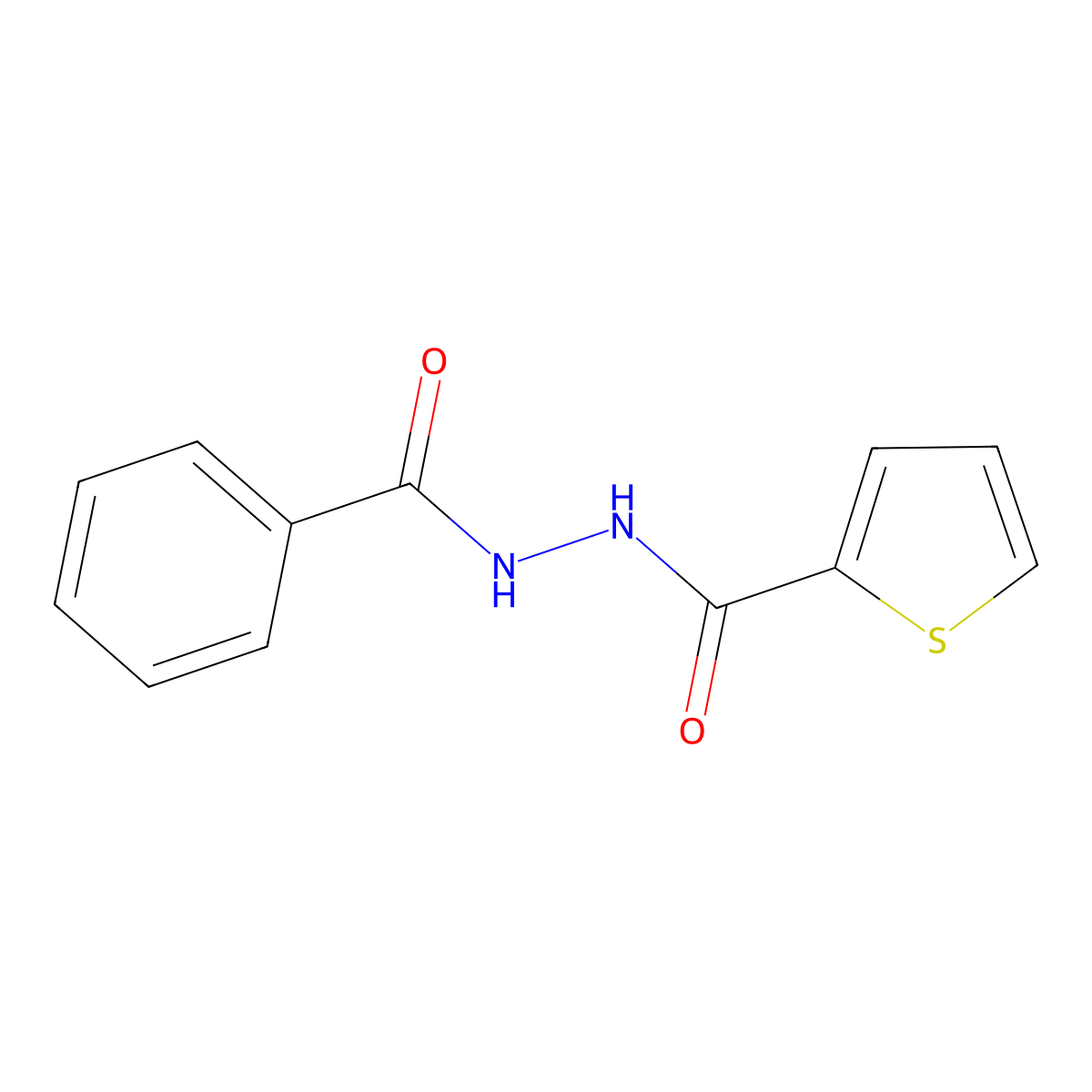 N'-benzoylthiophene-2-carbohydrazide molecular structure, CAS 113643-89-3