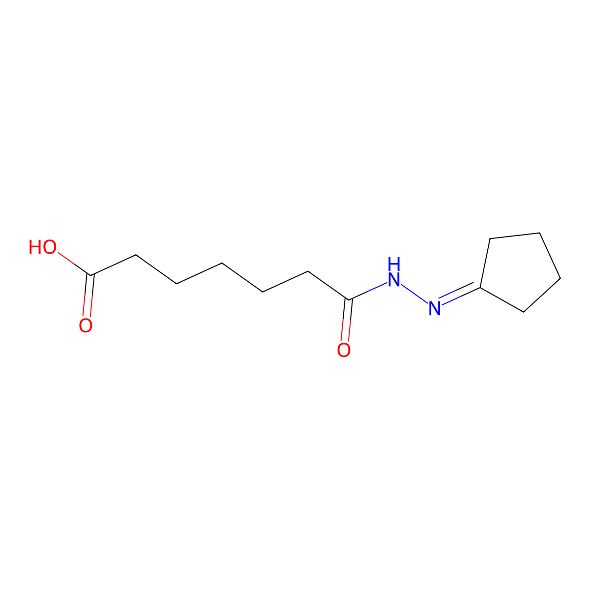 7-(2-Cyclopentylidenehydrazinyl)-7-oxoheptanoic acid molecular structure, CAS 1136466-93-7