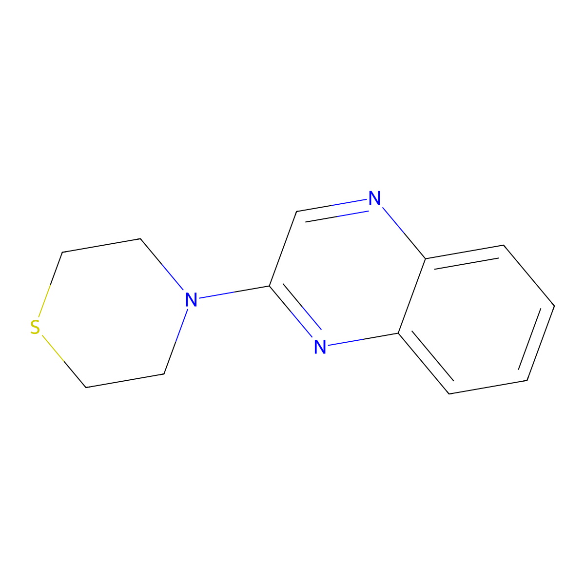 2-(Thiomorpholin-4-yl)quinoxaline molecular structure, CAS 1136539-07-5