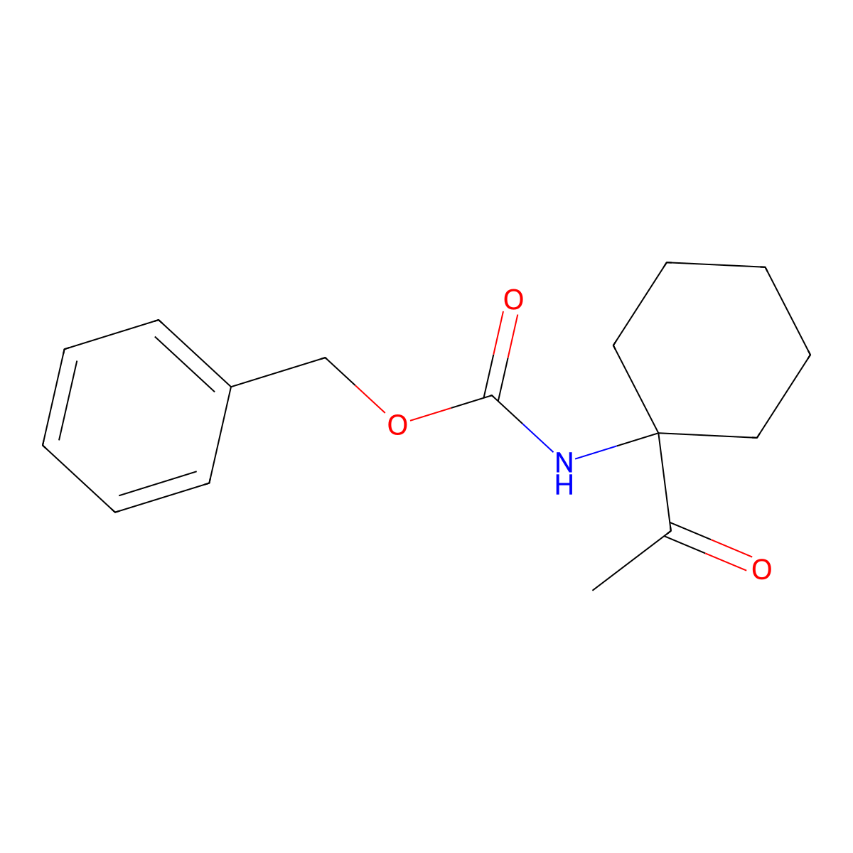 benzyl N-(1-acetylcyclohexyl)carbamate molecular structure, CAS 113656-07-8
