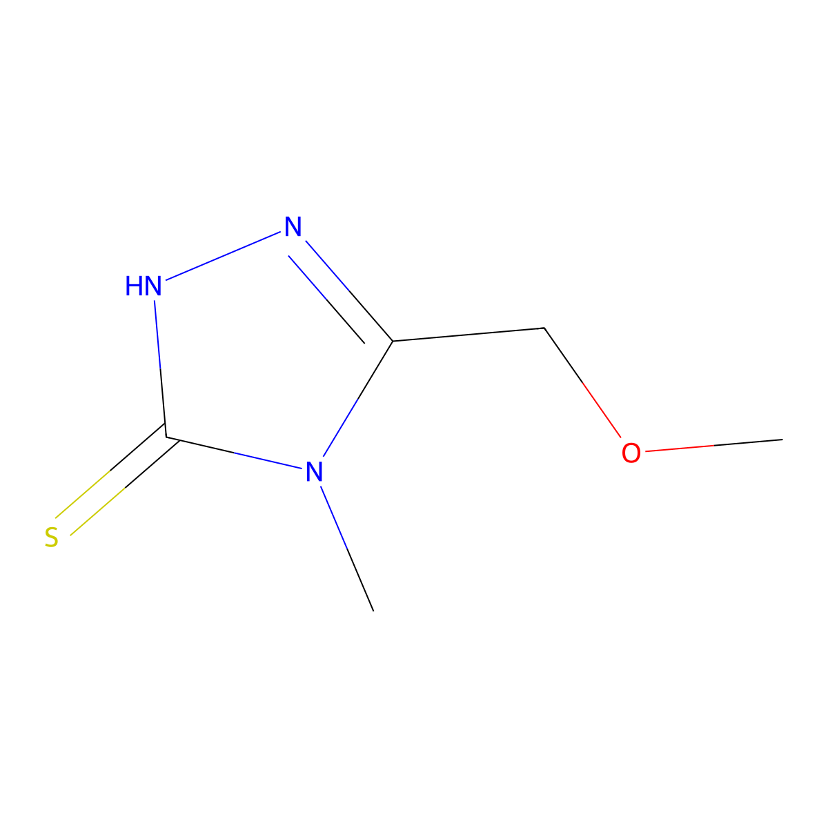 5-(methoxymethyl)-4-methyl-4H-1,2,4-triazole-3-thiol molecular structure, CAS 113657-01-5