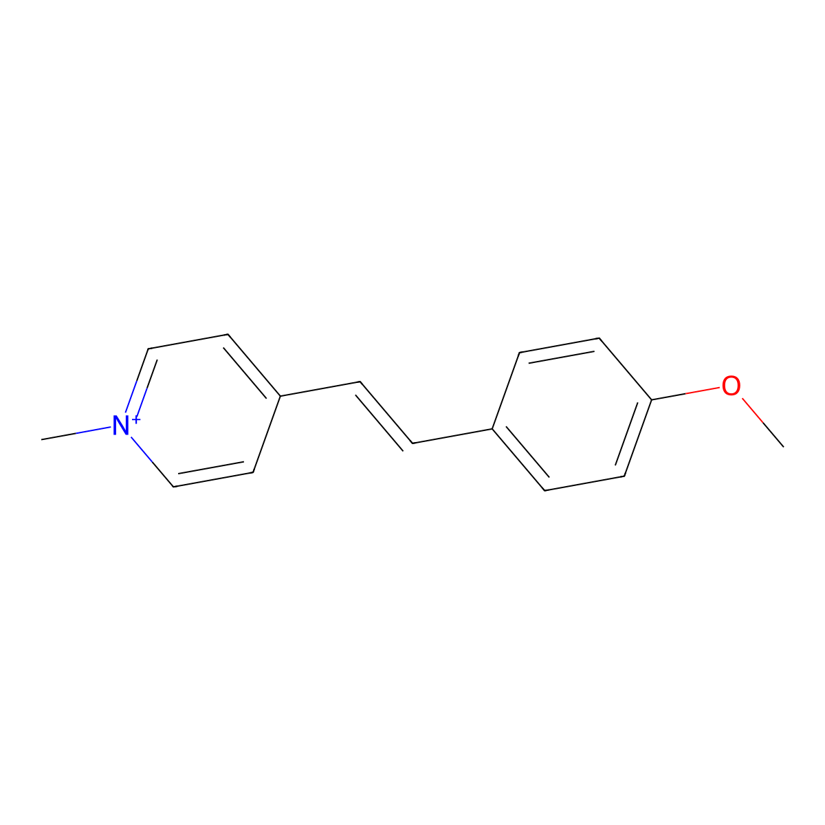 4-[2-(4-Methoxyphenyl)ethenyl]-1-methylpyridinium molecular structure, CAS 113657-21-9