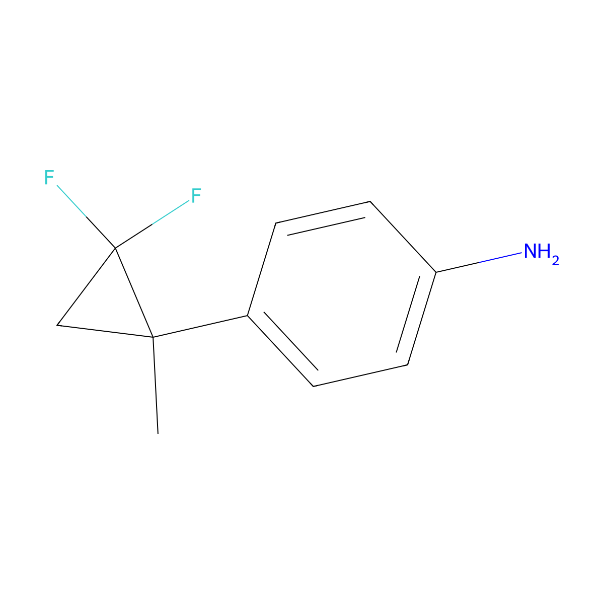 4-(2,2-Difluoro-1-methylcyclopropyl)aniline molecular structure, CAS 113664-76-9
