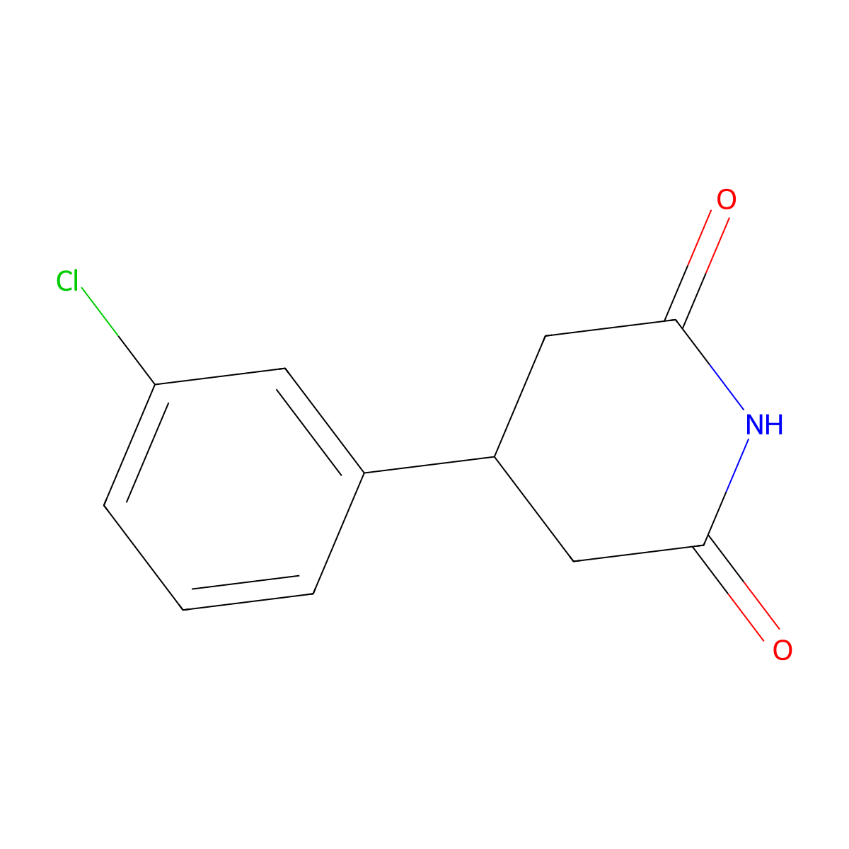 4-(3-Chlorophenyl)piperidine-2,6-dione molecular structure, CAS 113675-65-3