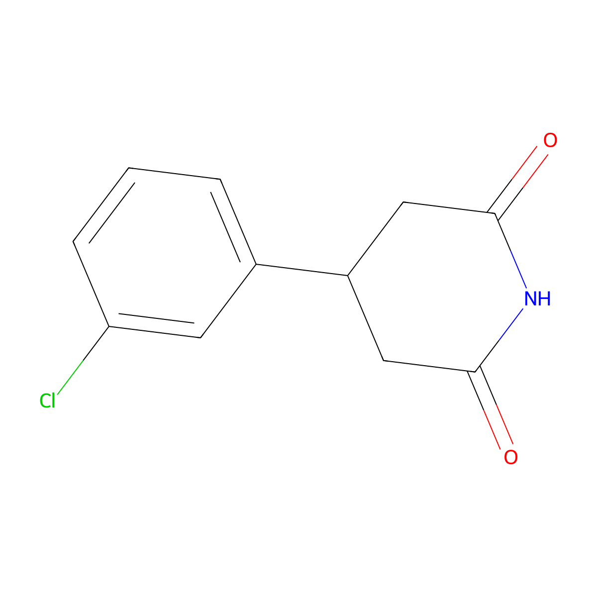 4-(3-Chlorophenyl)piperidine-2,6-dione molecular structure, CAS 113675-65-3