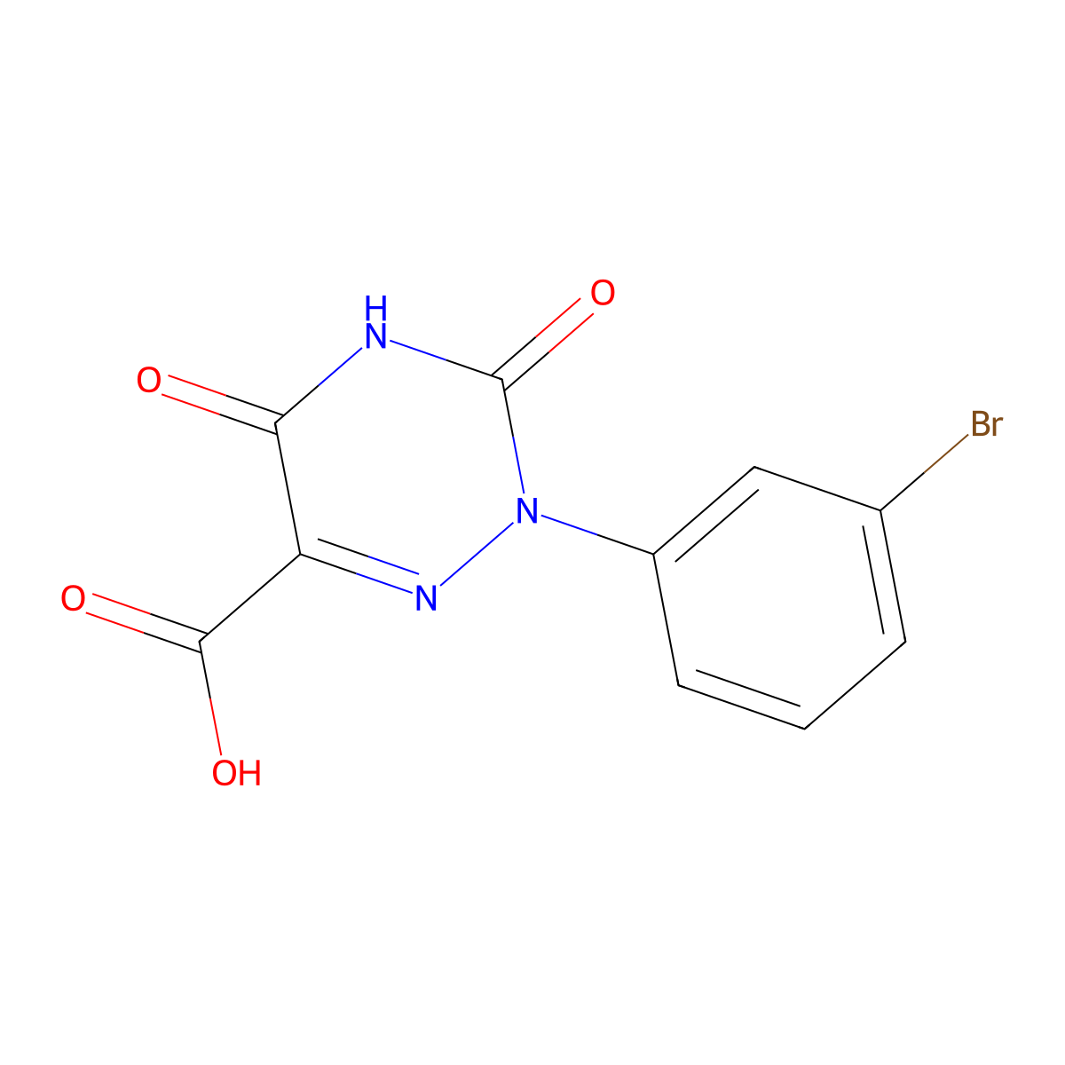 2-(3-Bromophenyl)-3,5-dioxo-2,3,4,5-tetrahydro-1,2,4-triazine-6-carboxylic acid molecular structure, CAS 113675-95-9