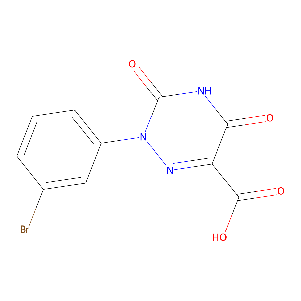 2-(3-Bromophenyl)-3,5-dioxo-2,3,4,5-tetrahydro-1,2,4-triazine-6-carboxylic acid molecular structure, CAS 113675-95-9