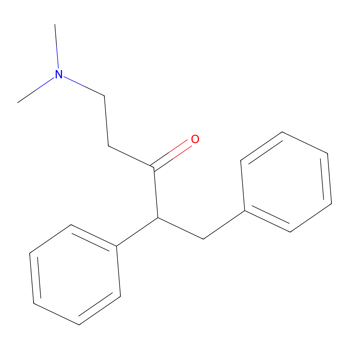 3-Pentanone, 5-(dimethylamino)-1,2-diphenyl- molecular structure, CAS 113676-20-3