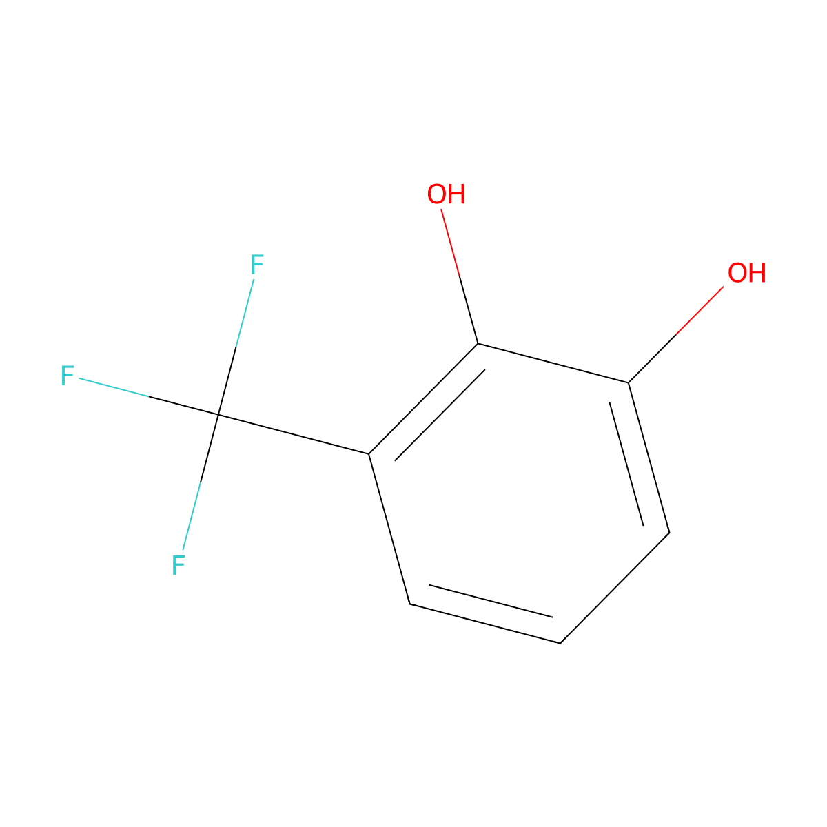 3-Trifluoromethylcatechol molecular structure, CAS 113678-92-5