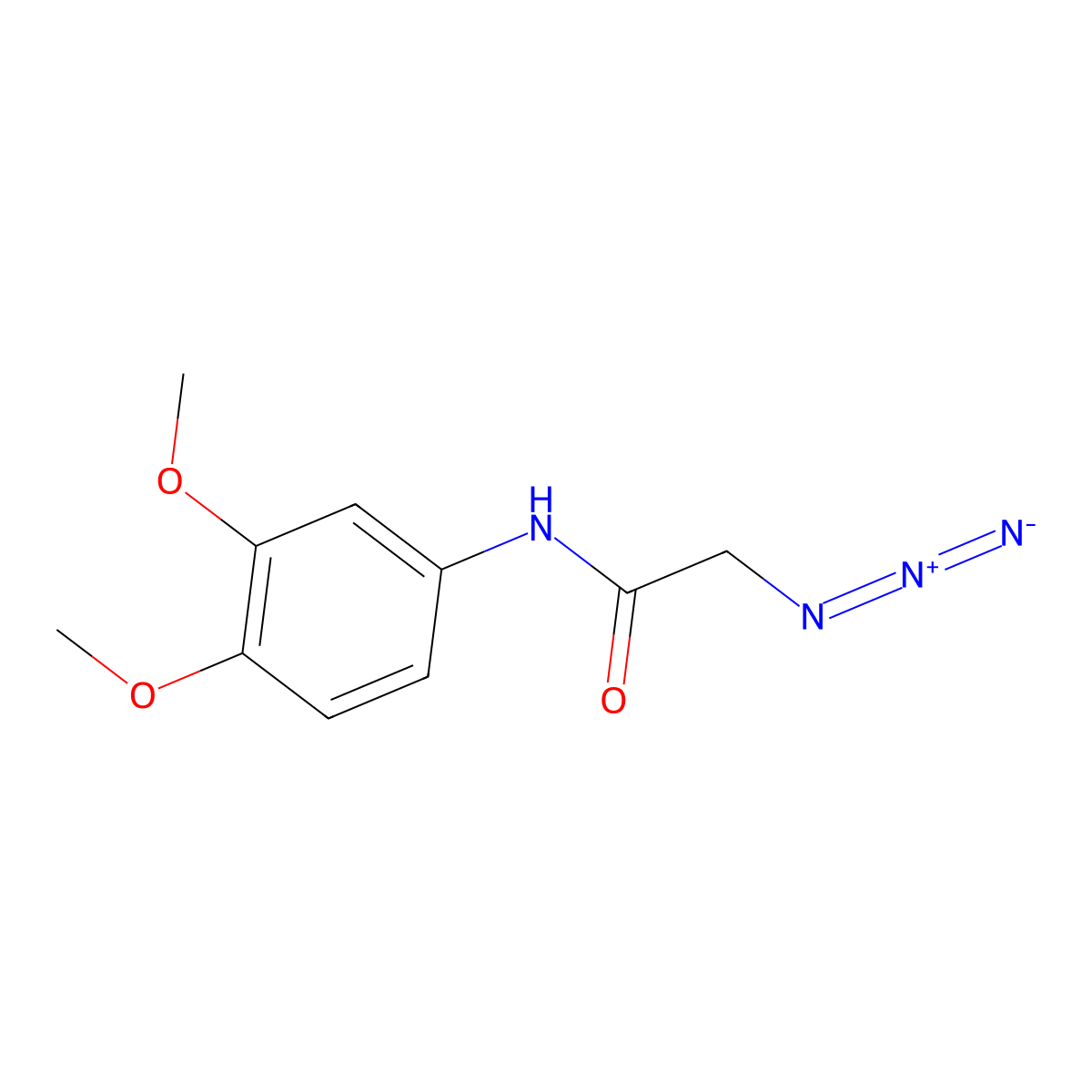 2-azido-N-(3,4-dimethoxyphenyl)acetamide molecular structure, CAS 1136782-57-4