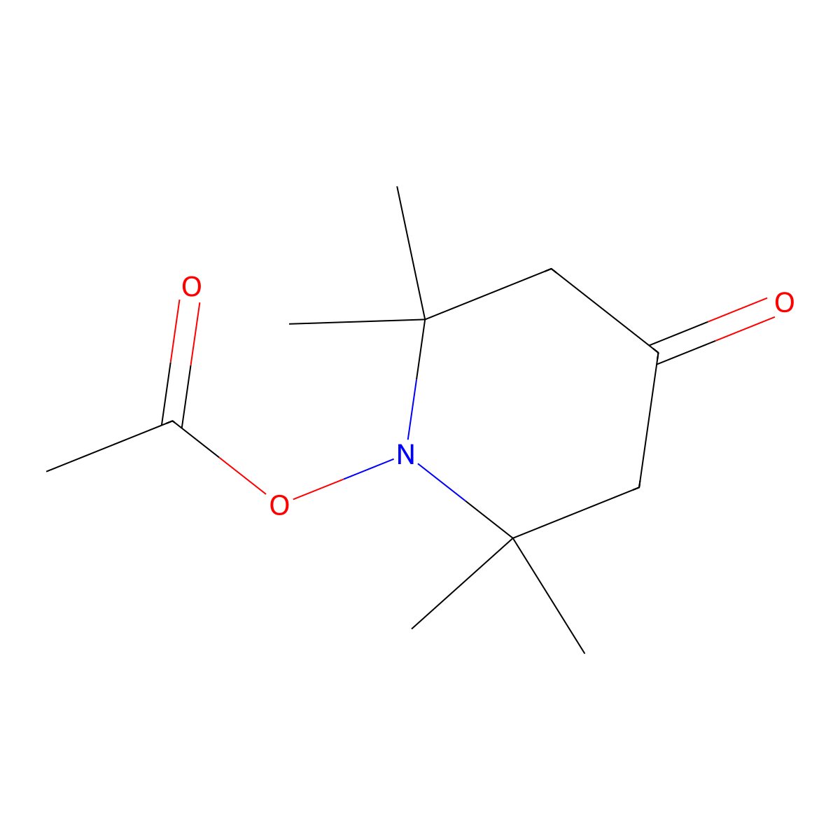 1-(Acetyloxy)-2,2,6,6-tetramethylpiperidin-4-one molecular structure, CAS 113682-53-4