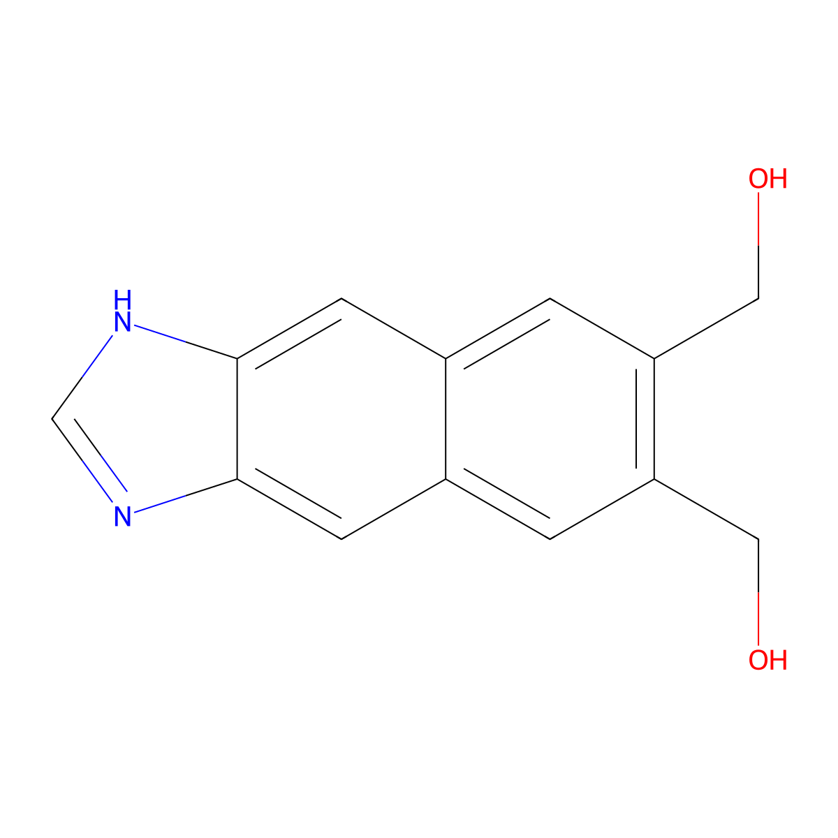 1H-Naphth[2,3-d]imidazole-6,7-dimethanol molecular structure, CAS 113682-92-1