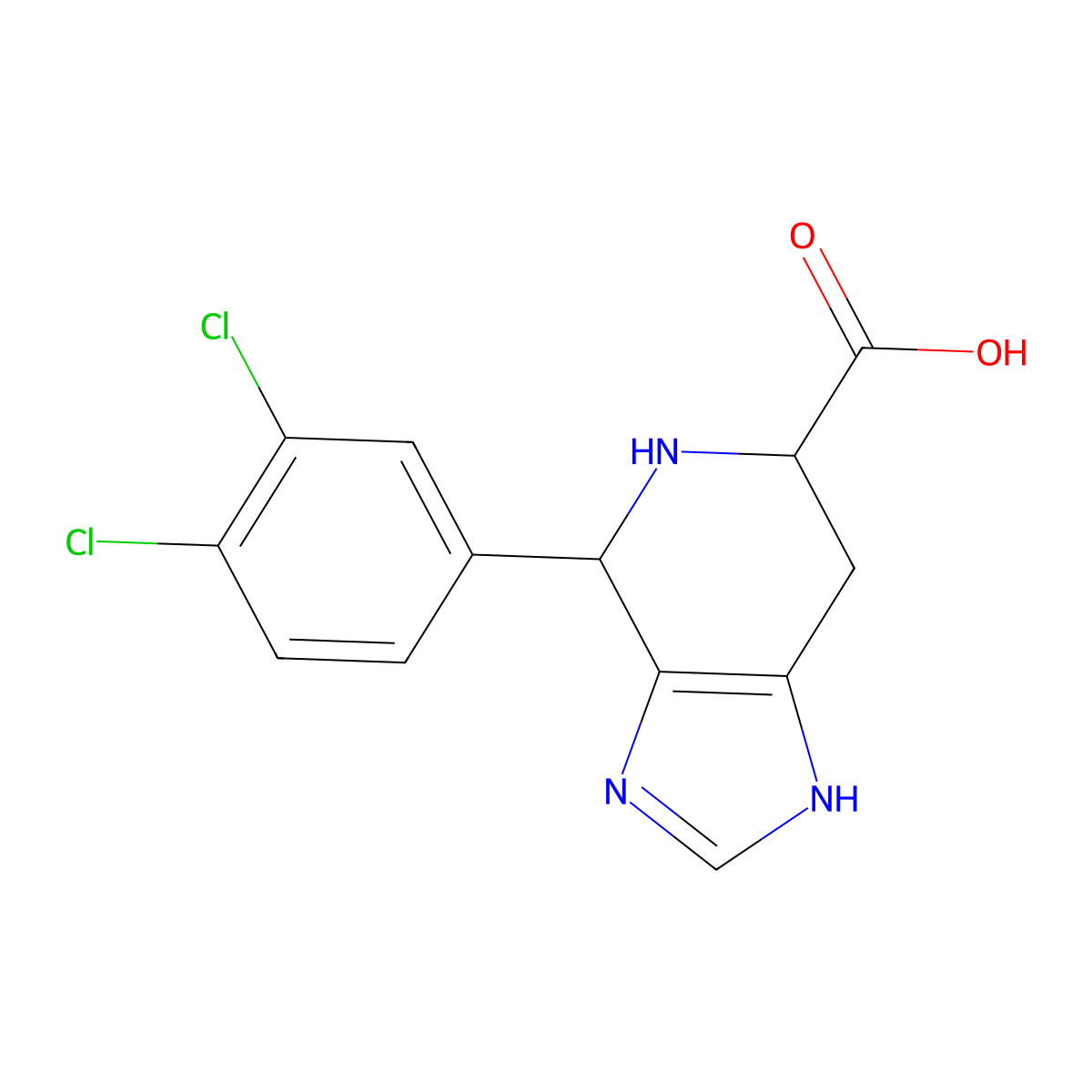4-(3,4-Dichlorophenyl)-3H,4H,5H,6H,7H-imidazo[4,5-c]pyridine-6-carboxylic acid molecular structure, CAS 1136834-69-9
