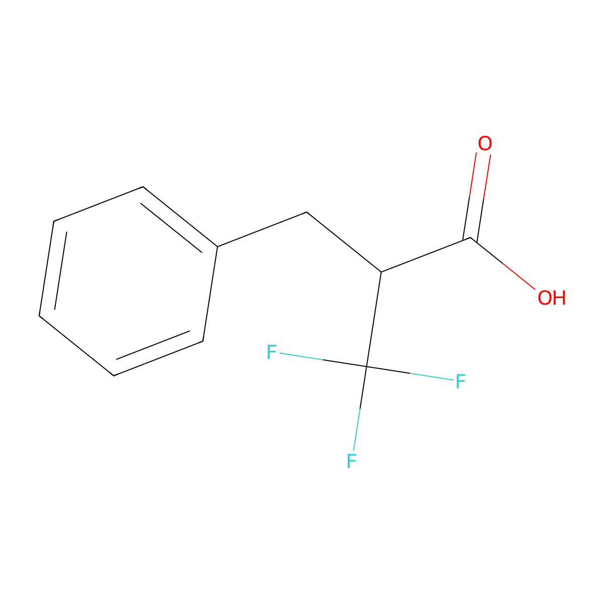 2-Benzyl-3,3,3-trifluoropropanoic acid molecular structure, CAS 113684-86-9