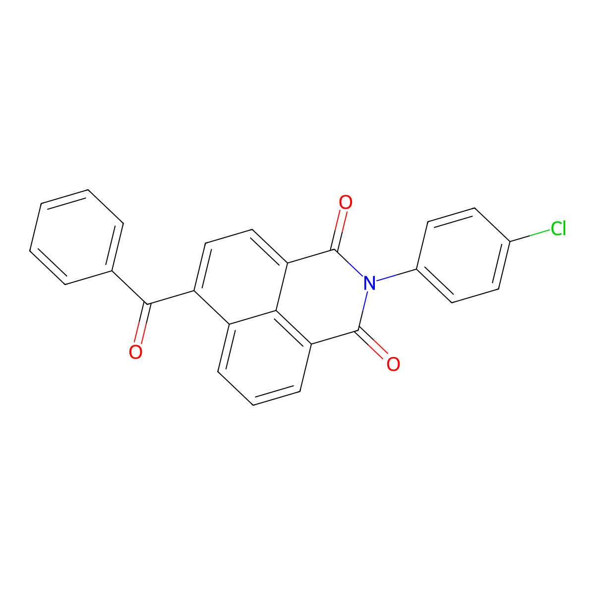 6-benzoyl-2-(4-chlorophenyl)-1H-benzo[de]isoquinoline-1,3(2H)-dione molecular structure, CAS 113687-52-8