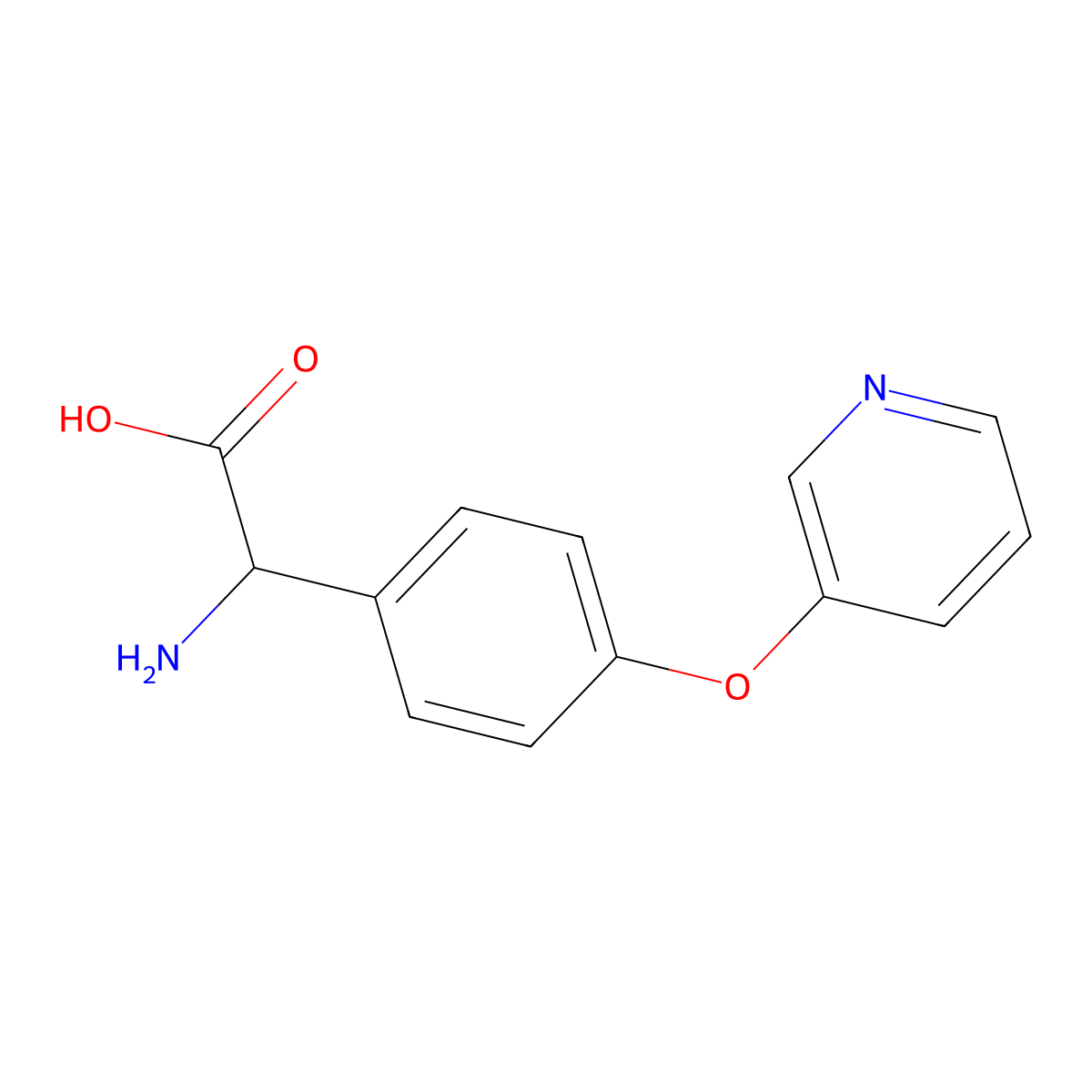 2-Amino-2-[4-(3-pyridyloxy)phenyl]acetic acid molecular structure, CAS 1136884-55-3