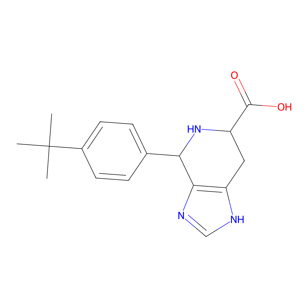 4-(4-tert-Butylphenyl)-3H,4H,5H,6H,7H-imidazo[4,5-c]pyridine-6-carboxylic acid molecular structure, CAS 1136897-68-1