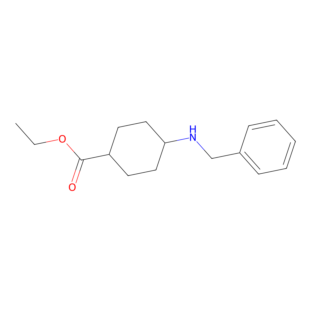 Ethyl 4-(benzylamino)cyclohexanecarboxylate molecular structure, CAS 113699-33-5