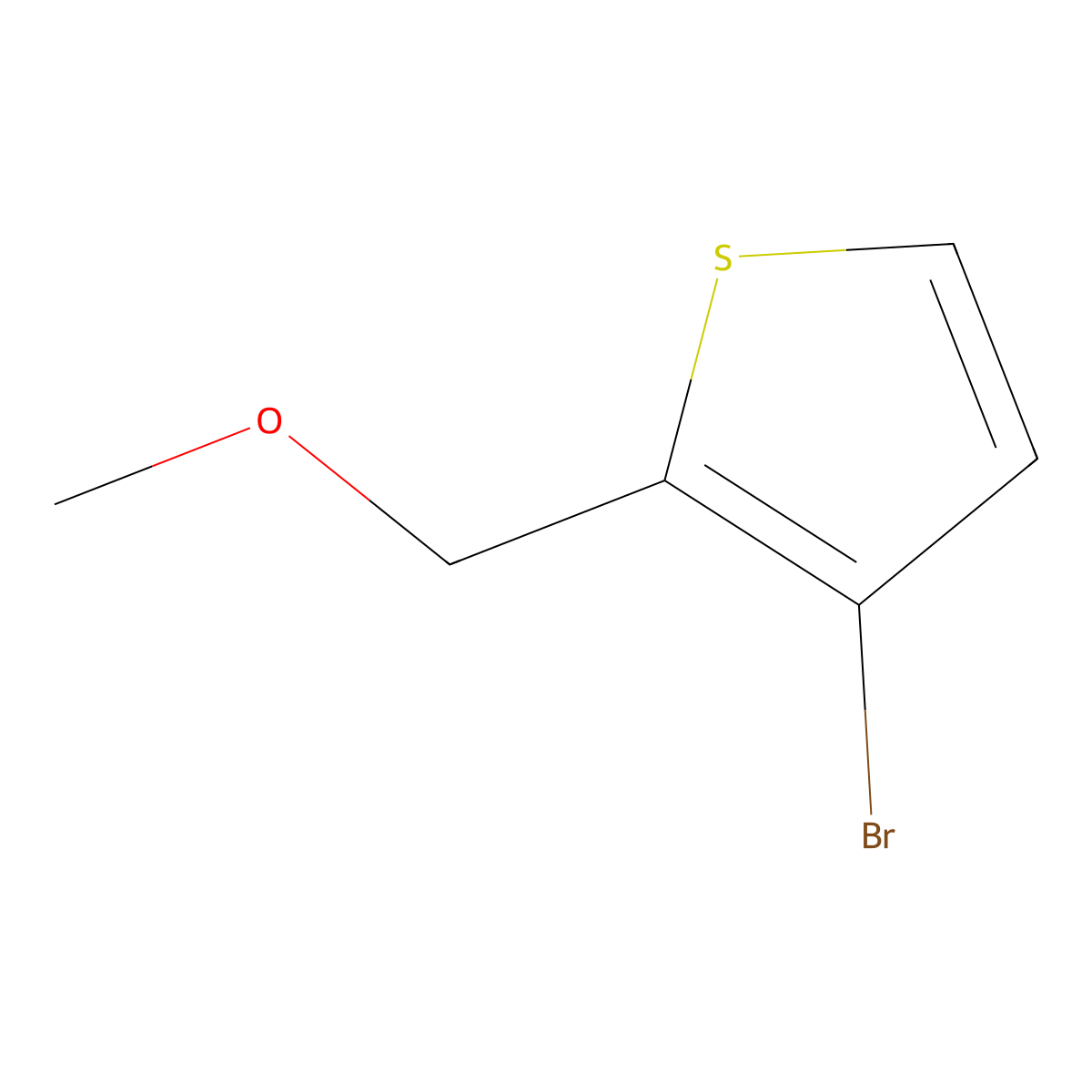 3-Bromo-2-(methoxymethyl)thiophene molecular structure, CAS 113699-42-6