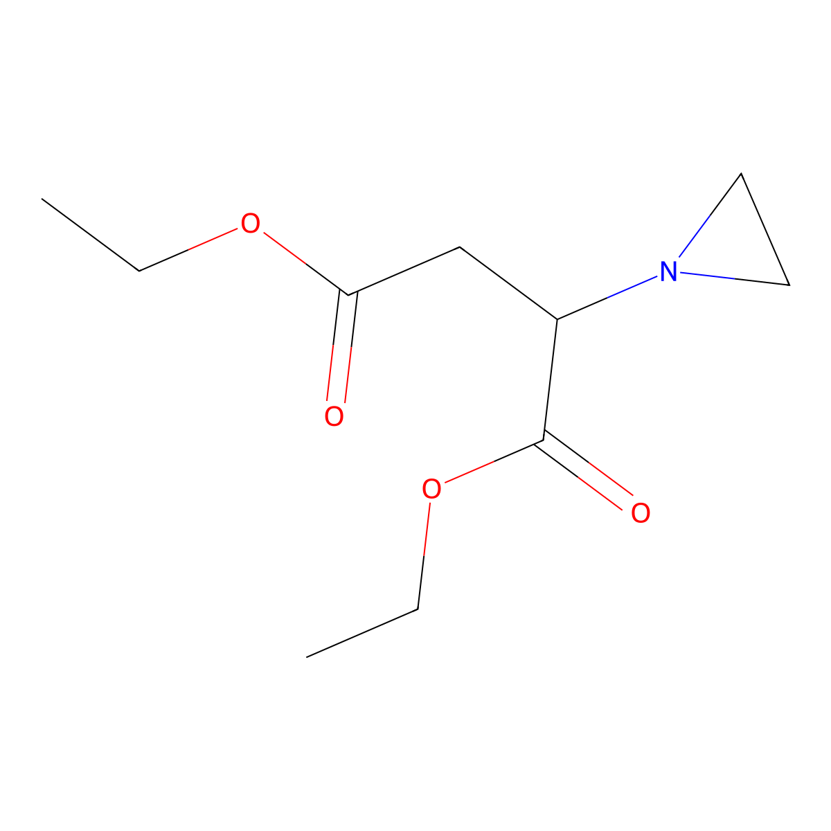 Butanedioic acid,2-(1-aziridinyl)-, 1,4-diethyl ester molecular structure, CAS 1137-24-2