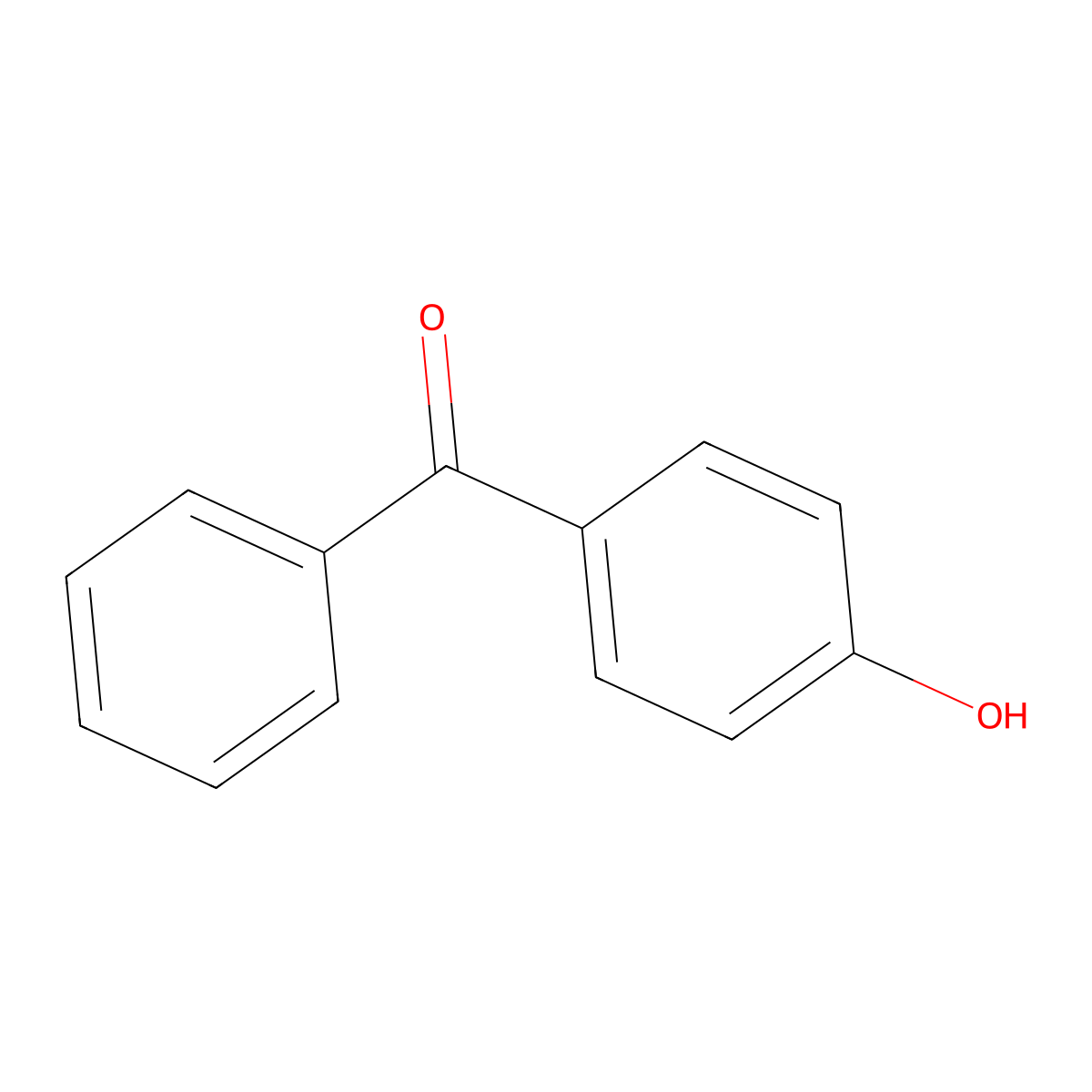 4-Hydroxybenzophenone molecular structure, CAS 1137-42-4