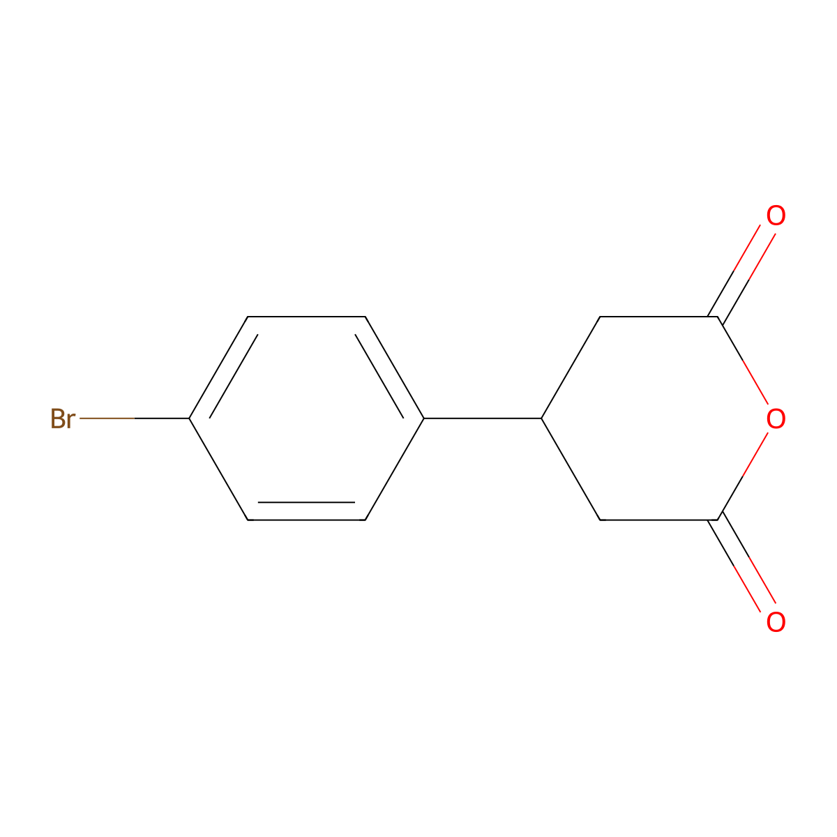 3-(4-Bromophenyl)glutaric anhydride molecular structure, CAS 1137-61-7