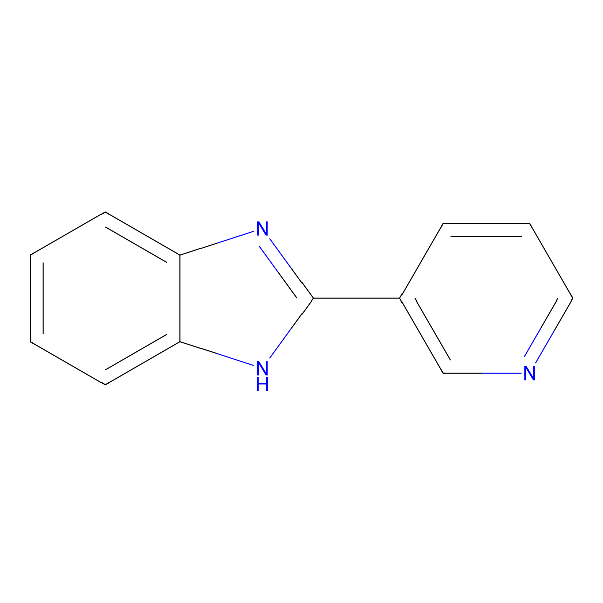 2-(pyridin-3-yl)-1H-1,3-benzodiazole molecular structure, CAS 1137-67-3