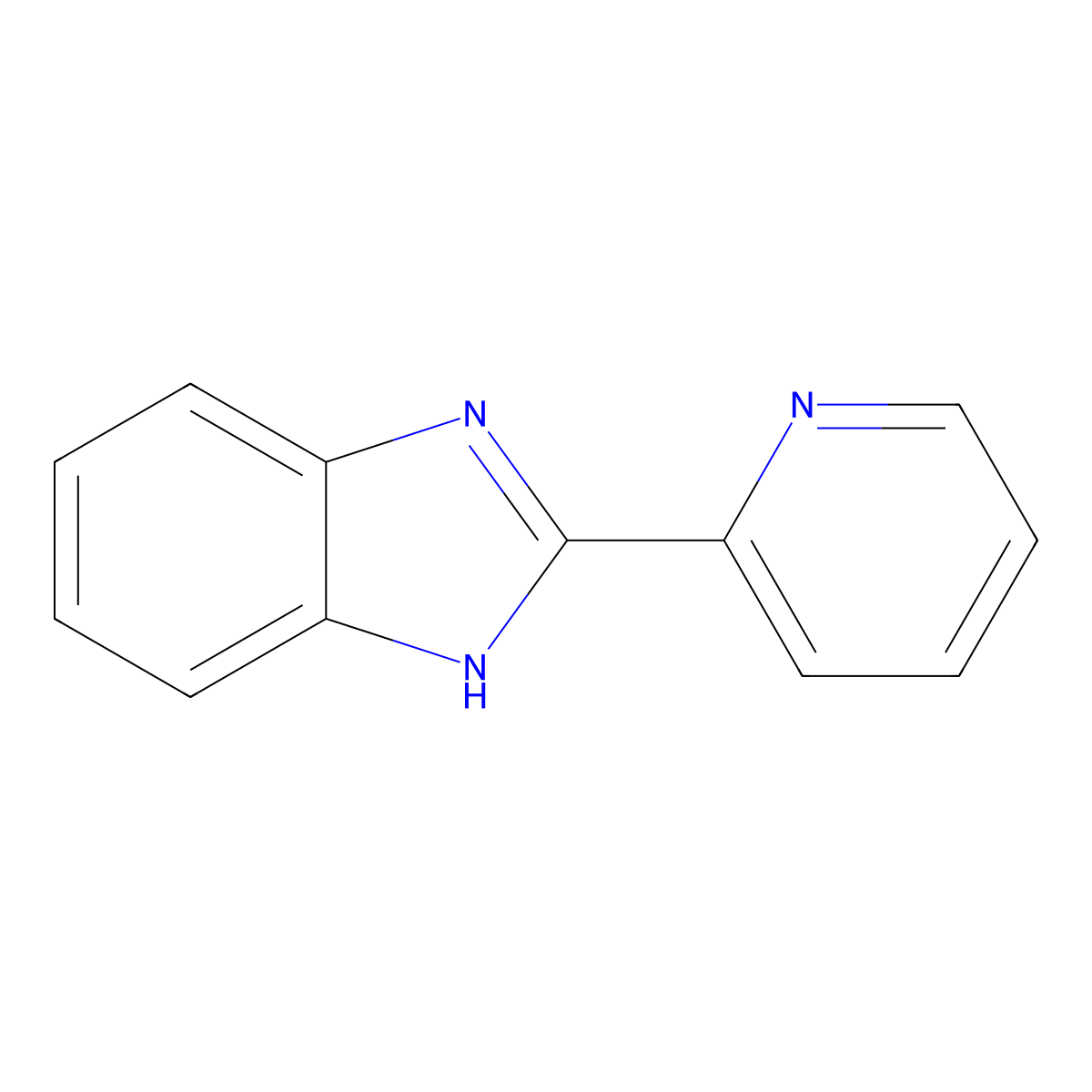 2-(2'-Pyridyl)benzimidazole molecular structure, CAS 1137-68-4