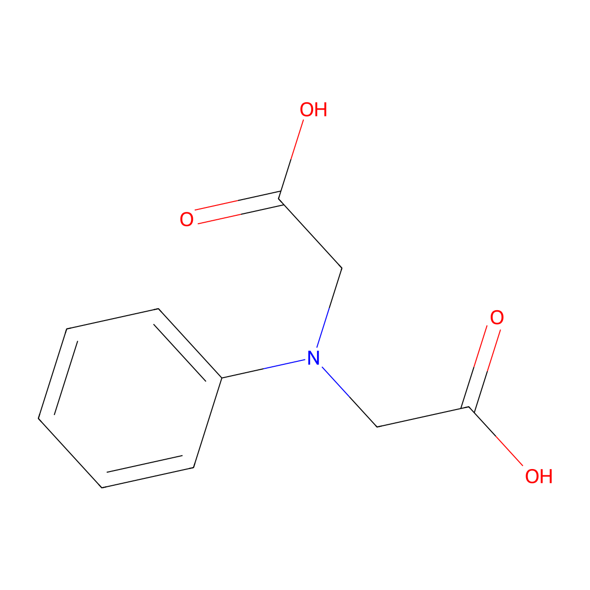 N-Phenyliminodiacetic acid molecular structure, CAS 1137-73-1