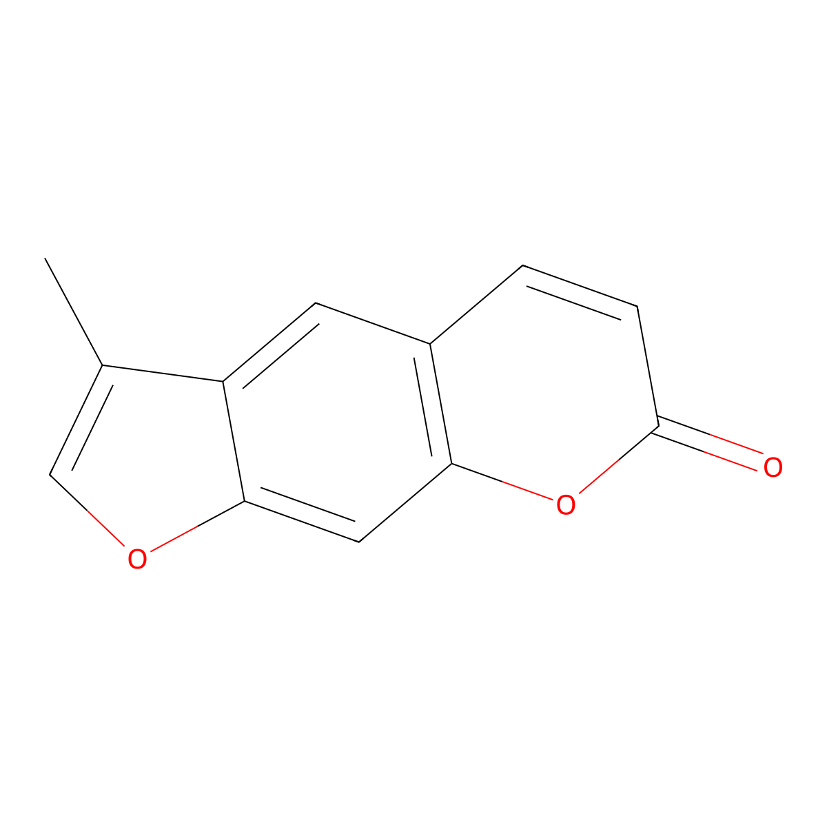 3-Methyl-7H-furo(3,2-g)chromen-7-one molecular structure, CAS 1137-75-3