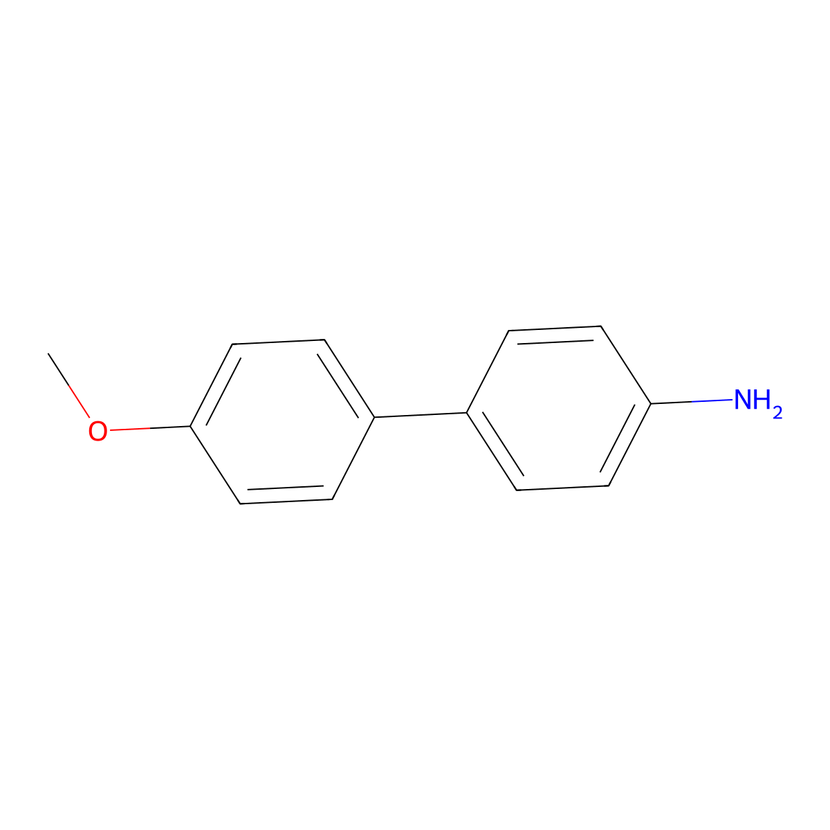 4-Amino-4'-methoxybiphenyl molecular structure, CAS 1137-77-5