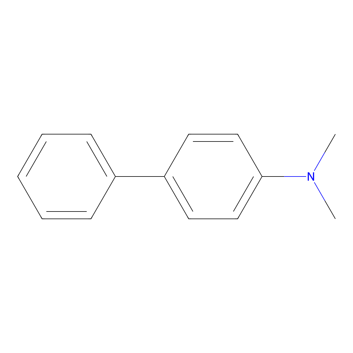 4-(Dimethylamino)biphenyl molecular structure, CAS 1137-79-7
