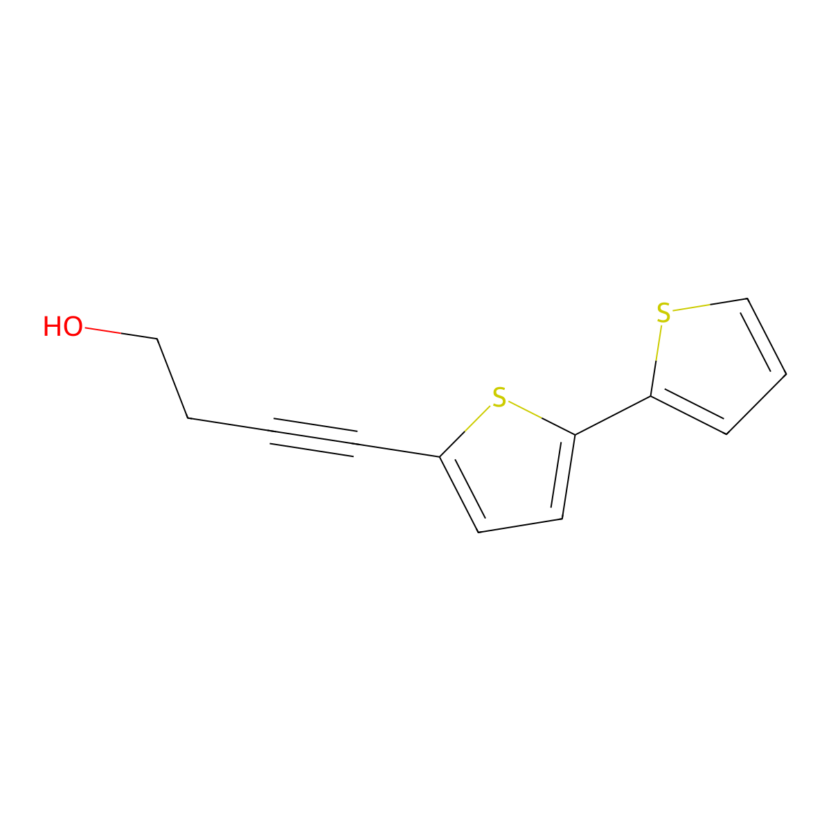 5-(4-Hydroxybut-1-ynyl)-2,2'-bithiophene molecular structure, CAS 1137-87-7