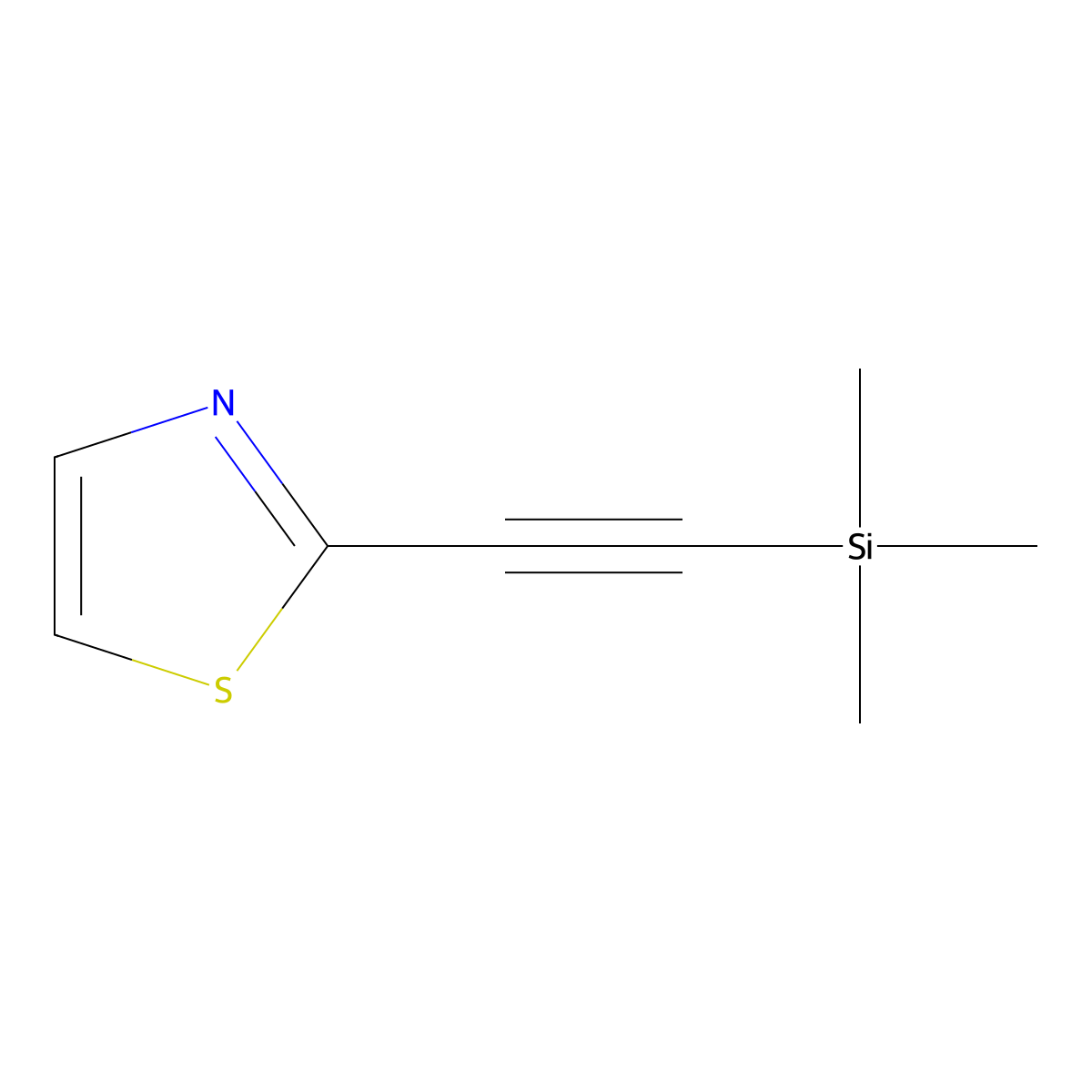 Thiazole, 2-[(trimethylsilyl)ethynyl]- molecular structure, CAS 113705-15-0