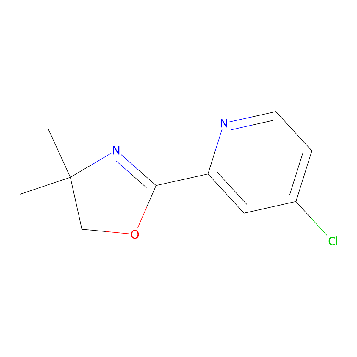 2-(4-Chloropyridin-2-yl)-4,4-dimethyl-4,5-dihydrooxazole molecular structure, CAS 1137063-15-0