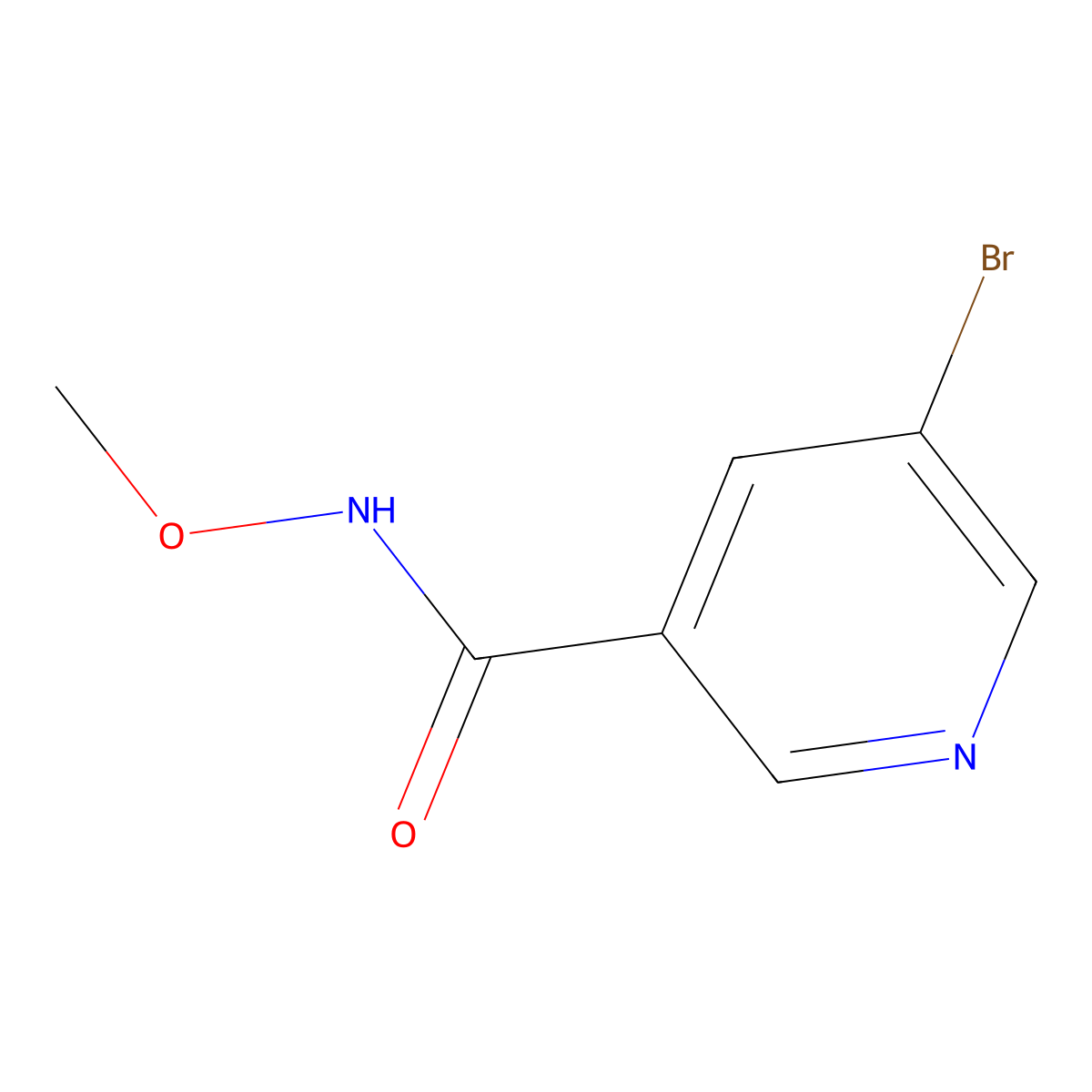 5-bromo-N-methoxypyridine-3-carboxamide molecular structure, CAS 1137063-16-1