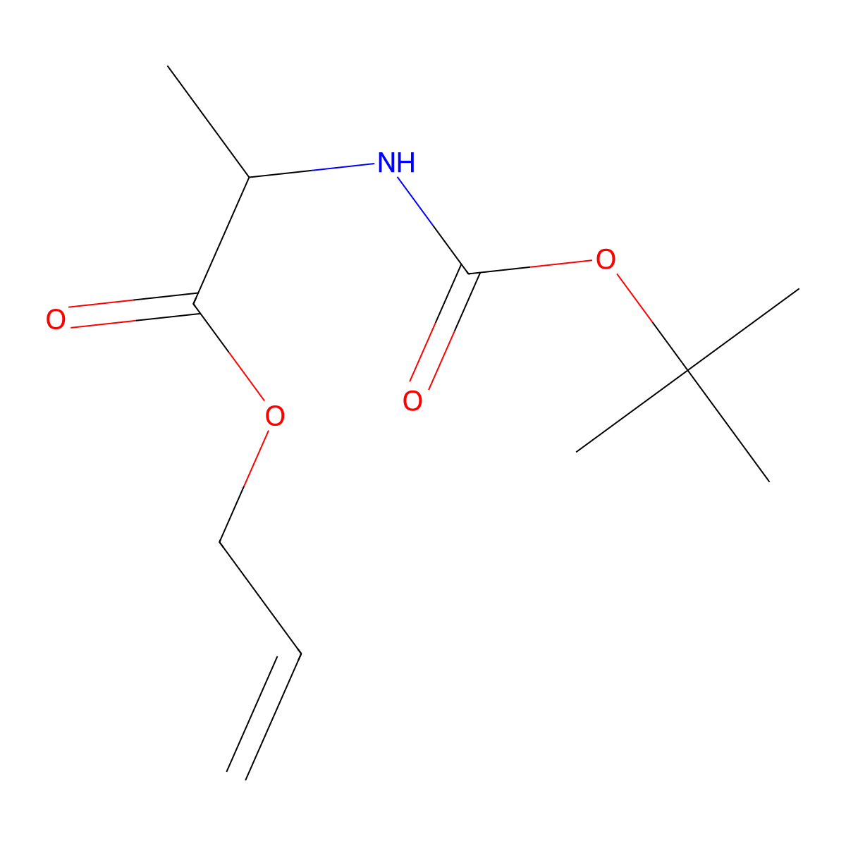 prop-2-en-1-yl (2S)-2-{[(tert-butoxy)carbonyl]amino}propanoate molecular structure, CAS 113707-00-9