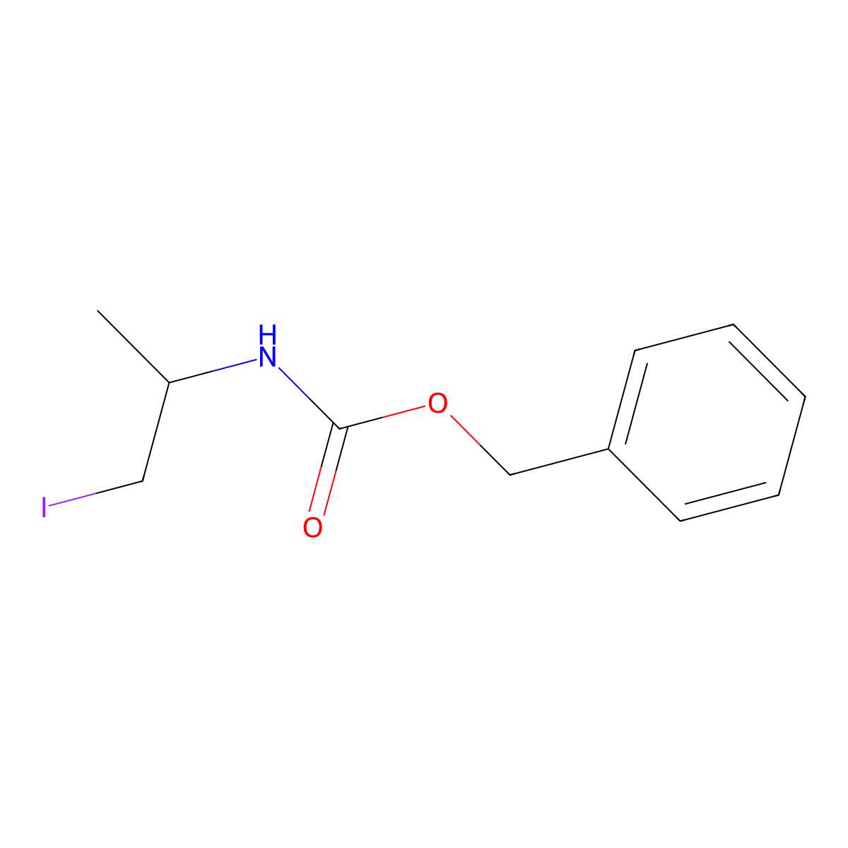 (R)-(2-Iodo-1-methyl-ethyl)-carbamic acid benzyl ester molecular structure, CAS 113707-75-8