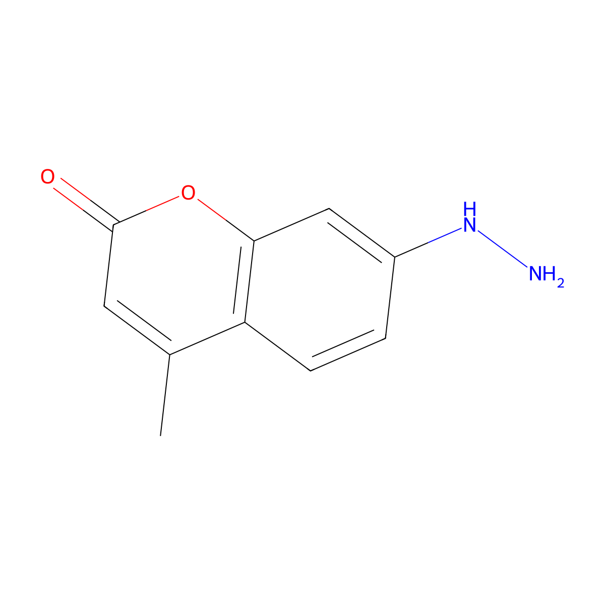 7-Hydrazinyl-4-methyl-2H-chromen-2-one molecular structure, CAS 113707-87-2