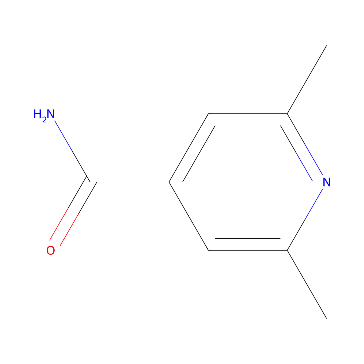 2,6-Dimethylisonicotinamide molecular structure, CAS 113708-04-6