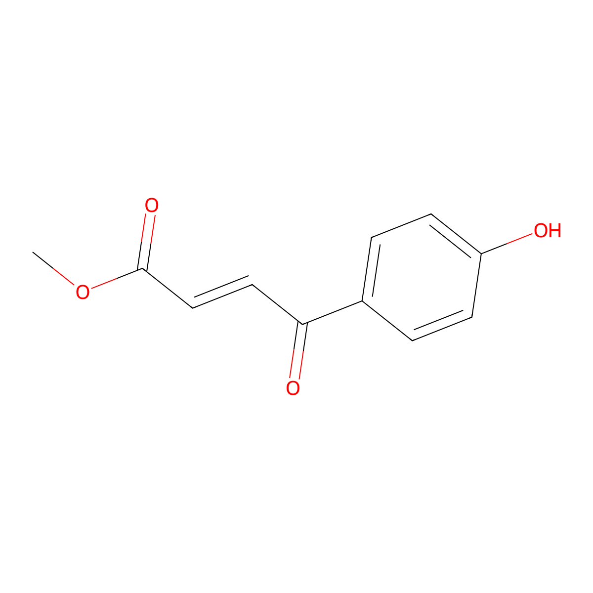 Methyl 4-(4-hydroxyphenyl)-4-oxobut-2-enoate molecular structure, CAS 113709-53-8