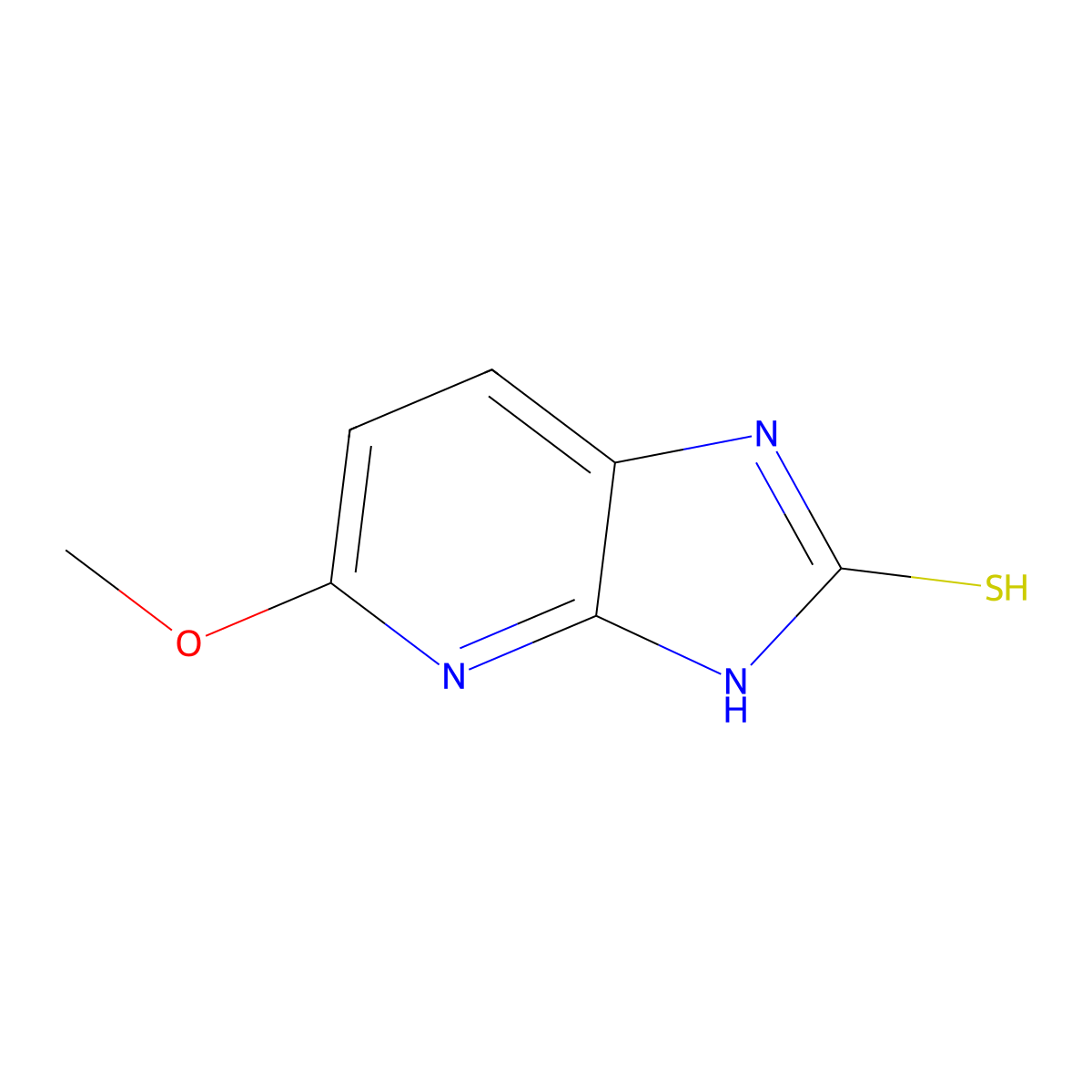 2H-Imidazo(4,5-b)pyridine-2-thione, 1,3-dihydro-5-methoxy- molecular structure, CAS 113713-60-3