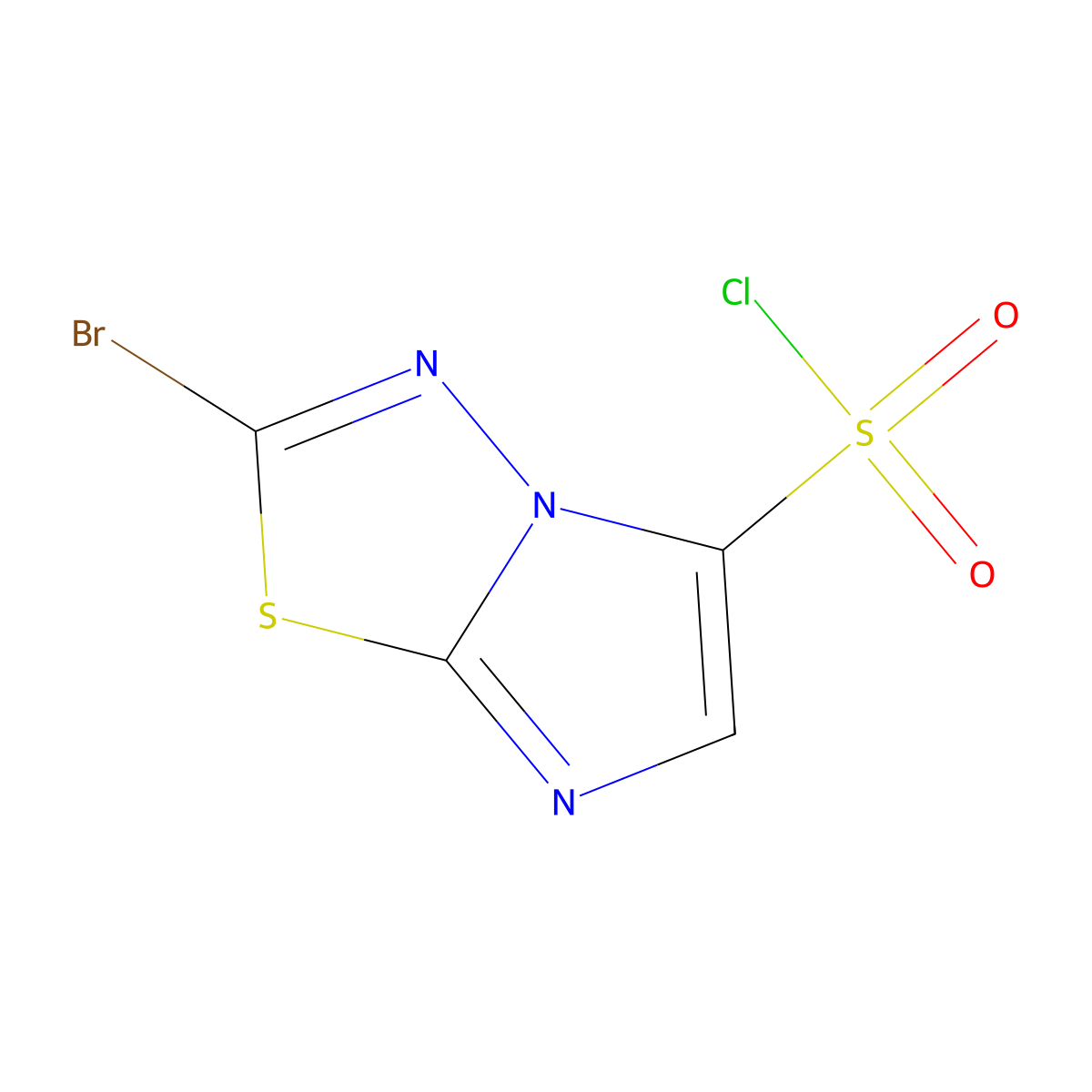 2-Bromoimidazo[2,1-b][1,3,4]thiadiazole-5-sulfonyl chloride molecular structure, CAS 1137143-25-9