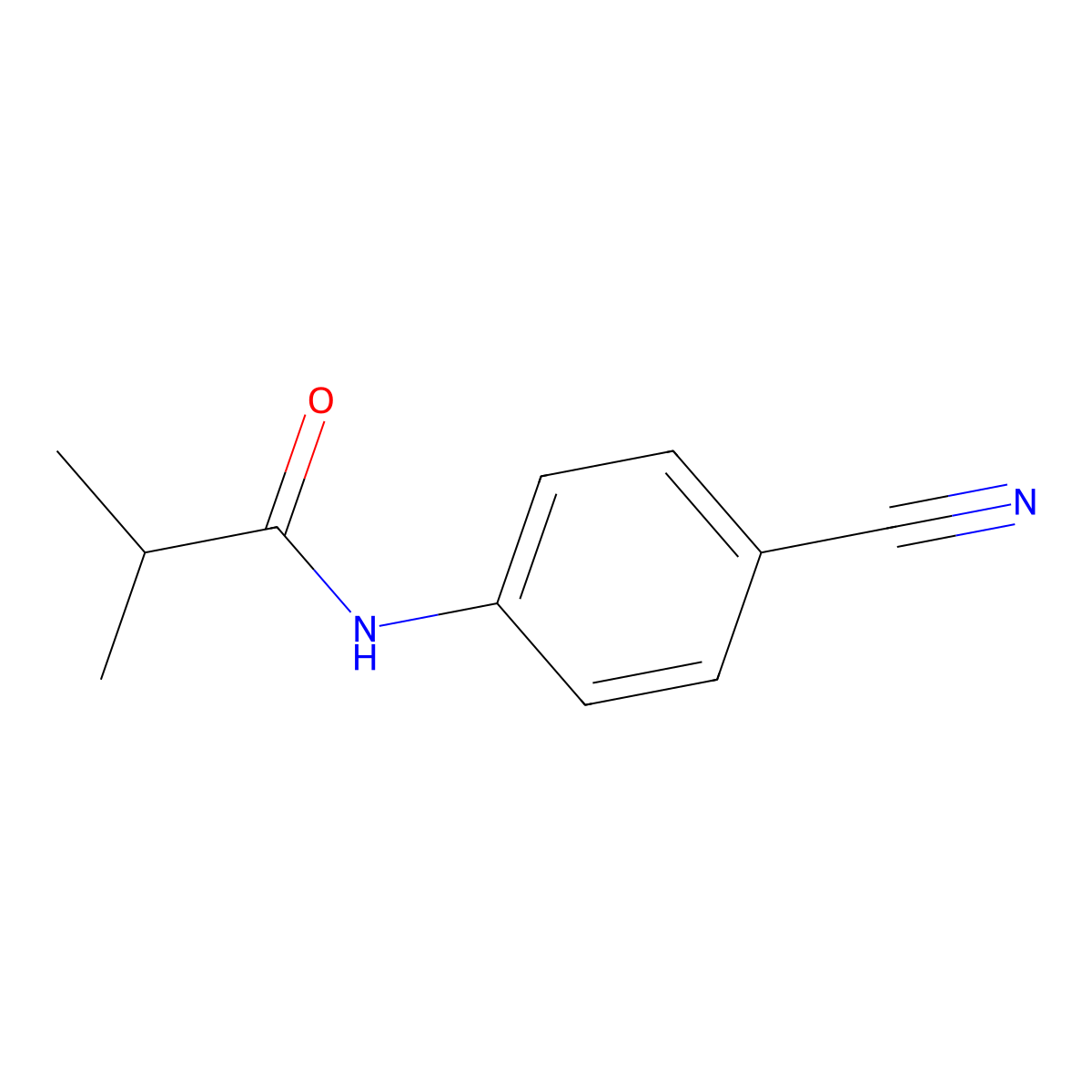 N-(4-cyanophenyl)-2-methylpropanamide molecular structure, CAS 113715-23-4